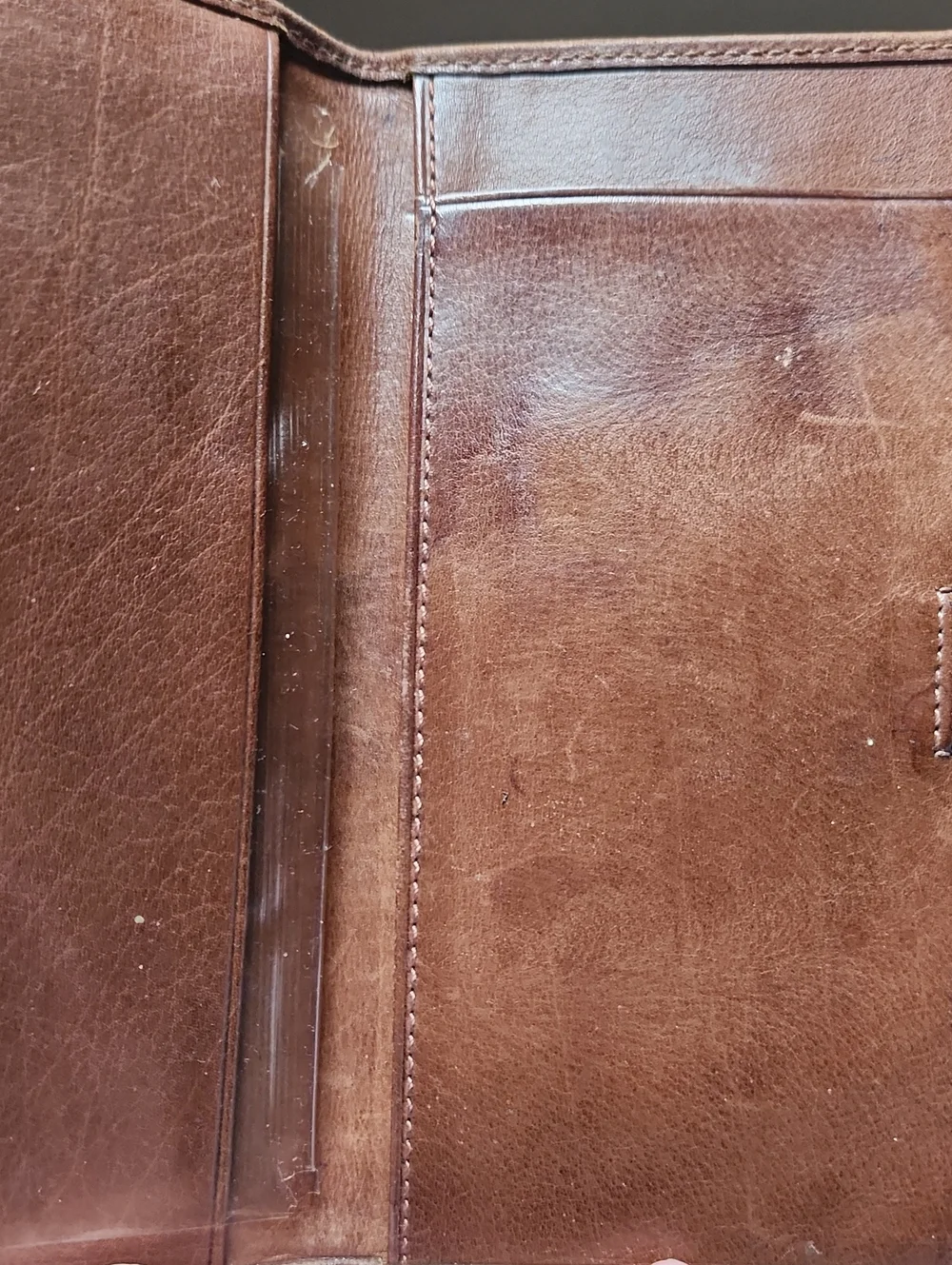 VTG Coach Brown Leather Long Checkbook Holder